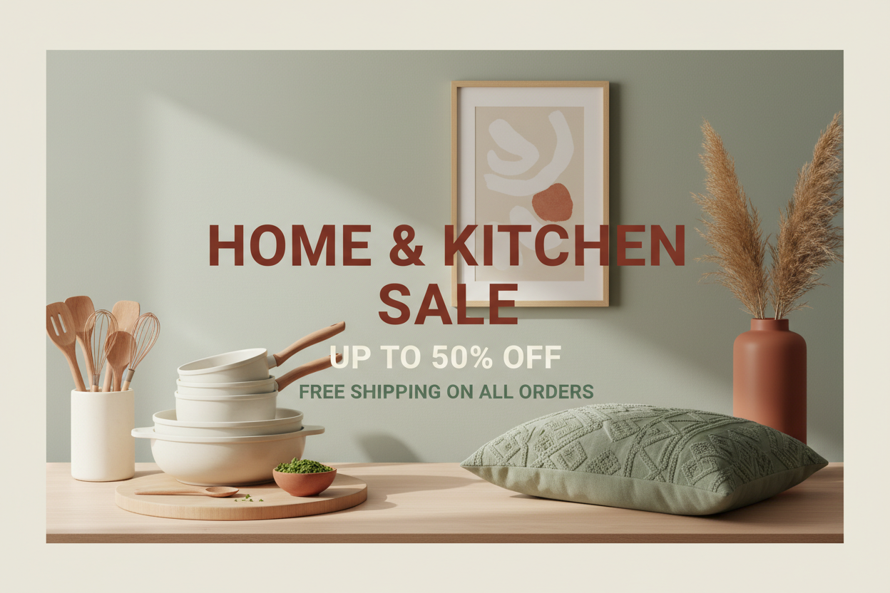 generate home and kitchecn products offer banner